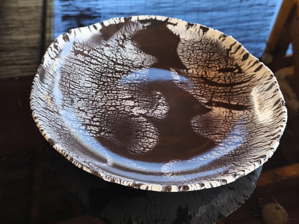 Exkluzívna autorská porcelánovo-kameninová misa – svetový unikát v organickej forme - Priemer 26 cm | Výška 5 cm