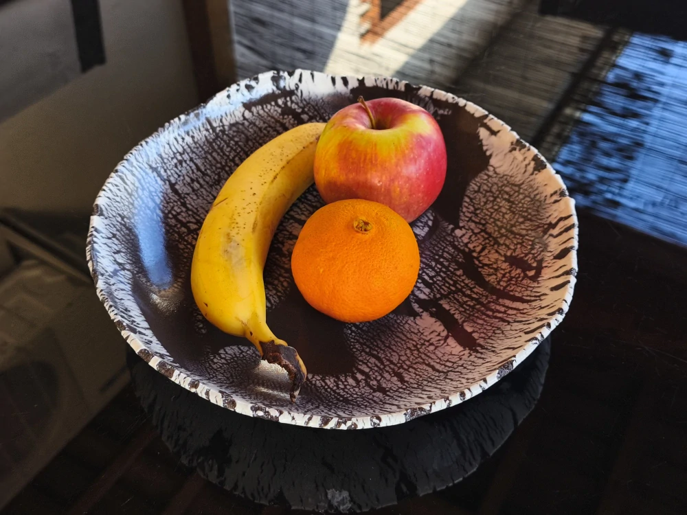 Exkluzívna autorská porcelánovo-kameninová misa – svetový unikát v organickej forme - Priemer 26 cm | Výška 5 cm