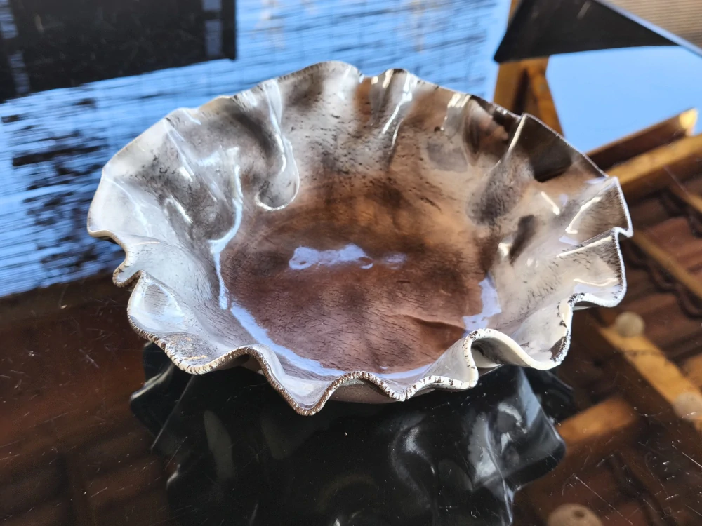 Exkluzívna autorská porcelánovo-kameninová misa – svetový unikát v organickej forme - Priemer 27 cm | Výška 9 cm