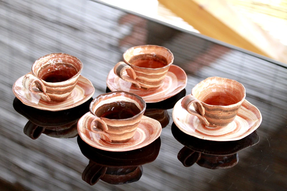 Keramická šálka na espresso/ristretto 70ml Hnedá Unikát !!! Ručne Modelované