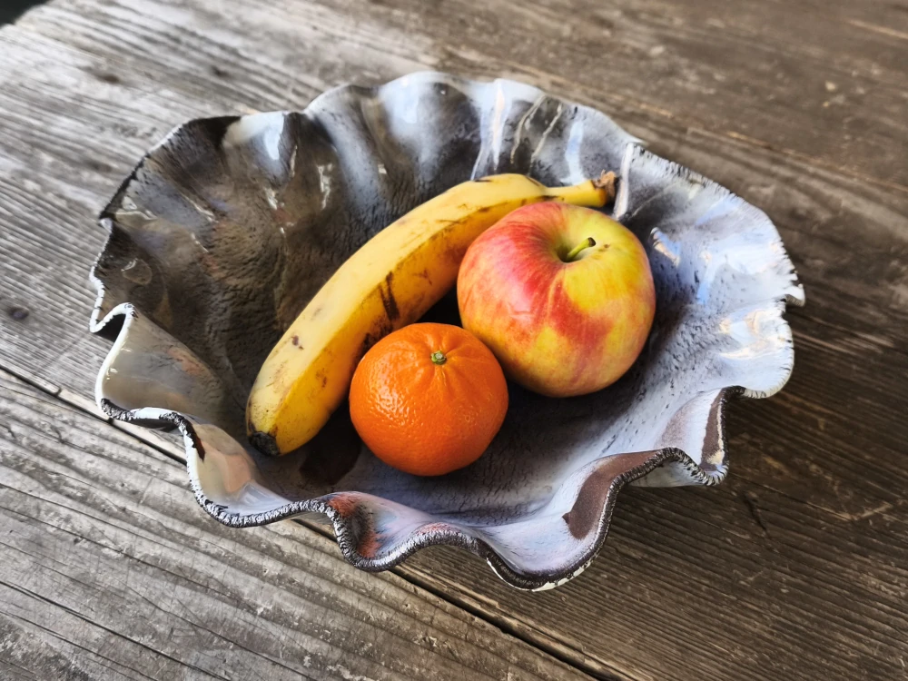 Exkluzívna autorská porcelánovo-kameninová misa – svetový unikát v organickej forme - Priemer 27 cm | Výška 9 cm